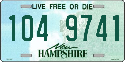 NH license plate 1049741