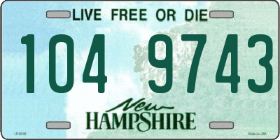NH license plate 1049743
