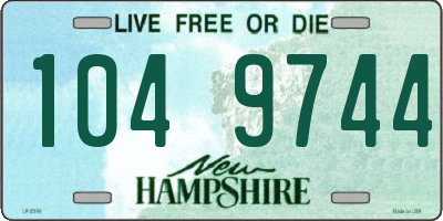 NH license plate 1049744