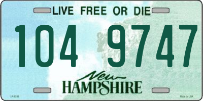 NH license plate 1049747