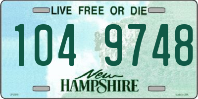 NH license plate 1049748