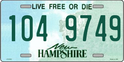 NH license plate 1049749