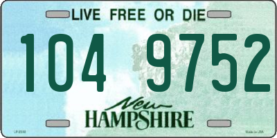 NH license plate 1049752