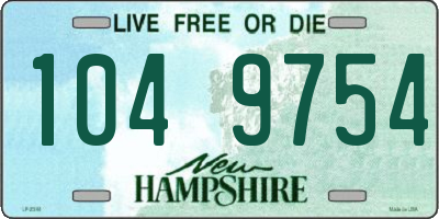 NH license plate 1049754