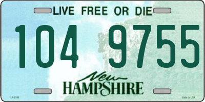 NH license plate 1049755
