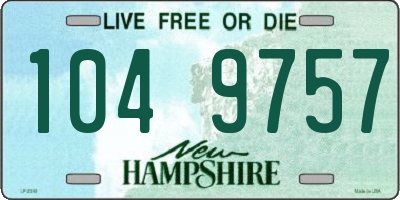 NH license plate 1049757