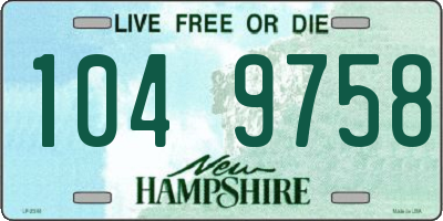 NH license plate 1049758