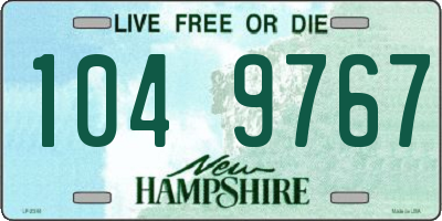 NH license plate 1049767