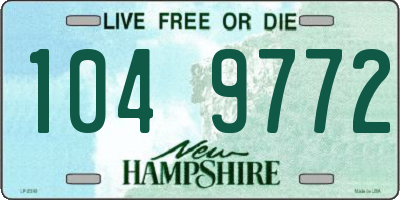 NH license plate 1049772
