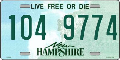 NH license plate 1049774