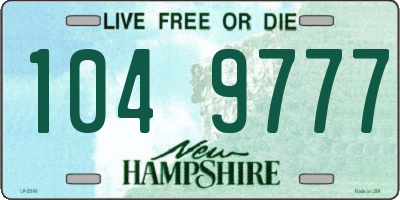 NH license plate 1049777