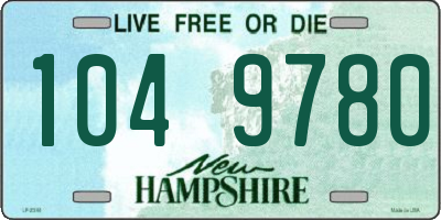 NH license plate 1049780