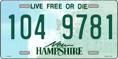 NH license plate 1049781