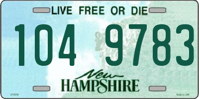 NH license plate 1049783