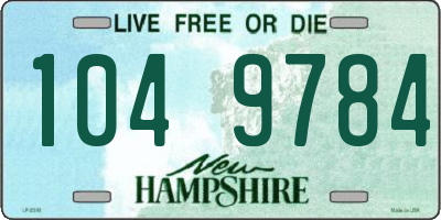NH license plate 1049784