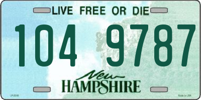 NH license plate 1049787