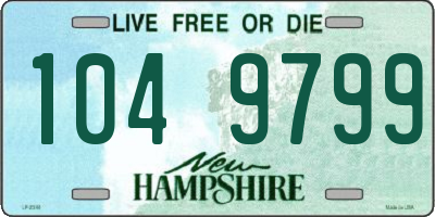 NH license plate 1049799