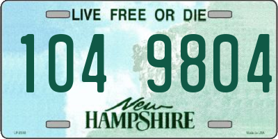 NH license plate 1049804