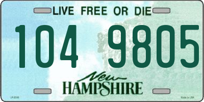 NH license plate 1049805