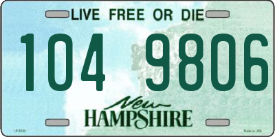 NH license plate 1049806
