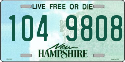 NH license plate 1049808