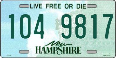 NH license plate 1049817