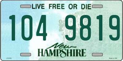 NH license plate 1049819