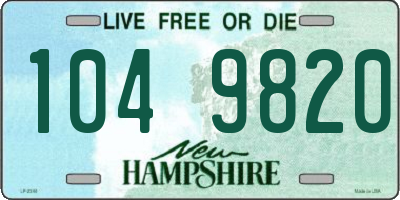 NH license plate 1049820