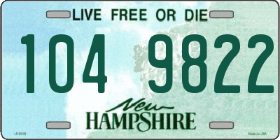 NH license plate 1049822