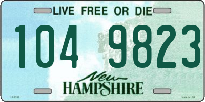 NH license plate 1049823