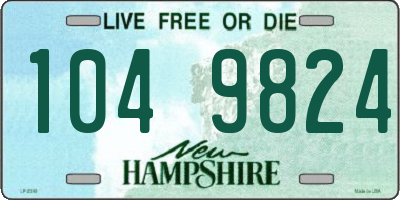 NH license plate 1049824
