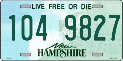 NH license plate 1049827
