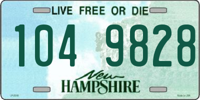 NH license plate 1049828