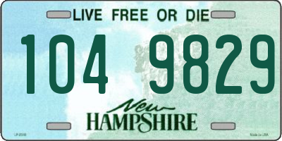 NH license plate 1049829
