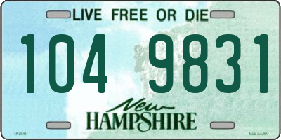 NH license plate 1049831