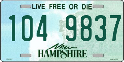 NH license plate 1049837