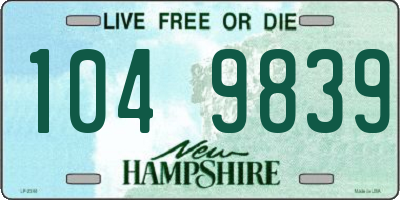 NH license plate 1049839
