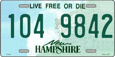 NH license plate 1049842