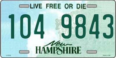 NH license plate 1049843