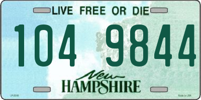 NH license plate 1049844