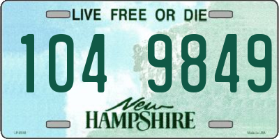 NH license plate 1049849