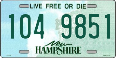 NH license plate 1049851