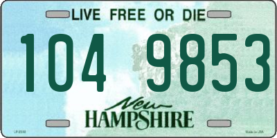 NH license plate 1049853