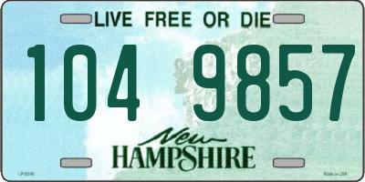 NH license plate 1049857