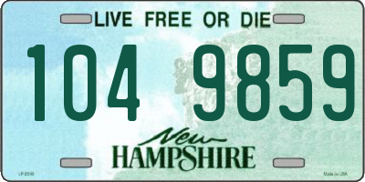 NH license plate 1049859