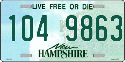 NH license plate 1049863