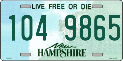 NH license plate 1049865