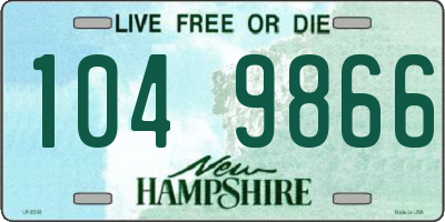 NH license plate 1049866