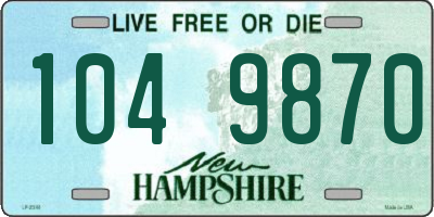 NH license plate 1049870