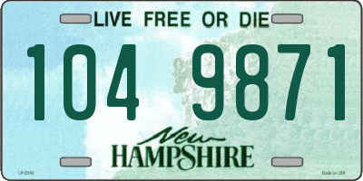 NH license plate 1049871